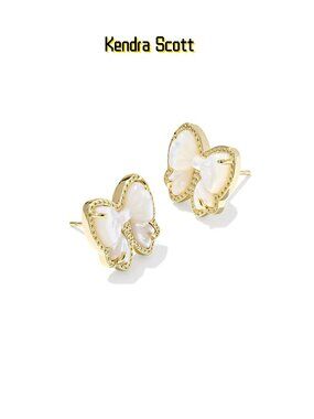 Haley Bow Gold Stud Earrings
